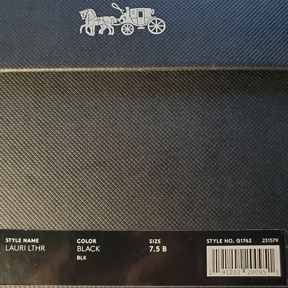 COACH NWB Lauri Pointed-Toe Pump Black with Signature Turnlock Hardware Sz 7.5 - Picture 9 of 9